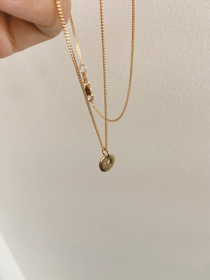 Petite Initial Necklace Gold